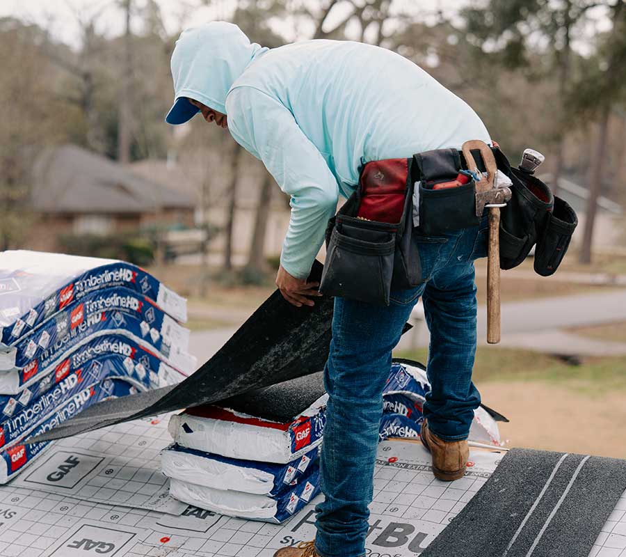 Shingle roofing installation in Kingwood, TX